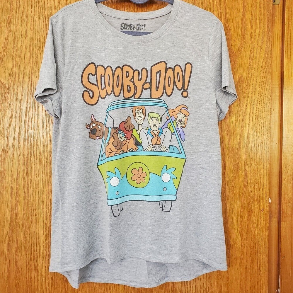 Scooby-Doo Mystery Machine Graphic T-Shirt Womens XXL Gray Heather Short Sleeve